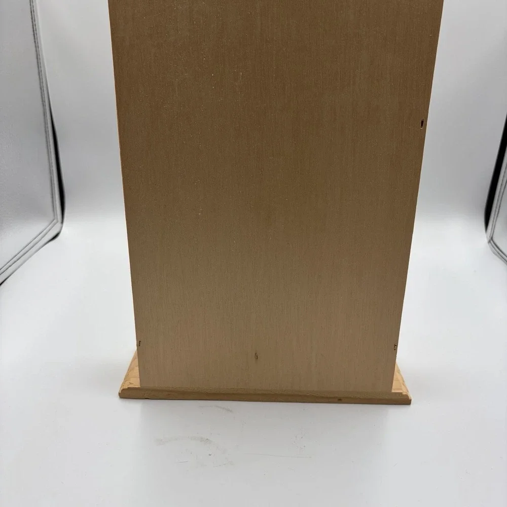 Vtg Pine Wood‎ 9 Cubby Heart Wall Shelf Trinket Unfinished CottageCore 20x8x3